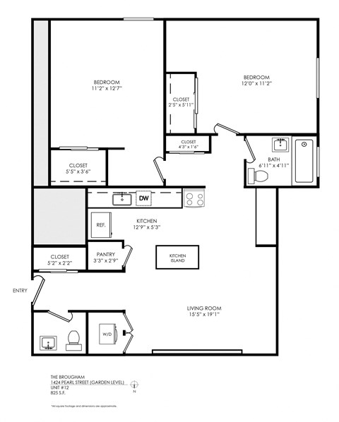 a floor plan of a 1 bedroom floor plan